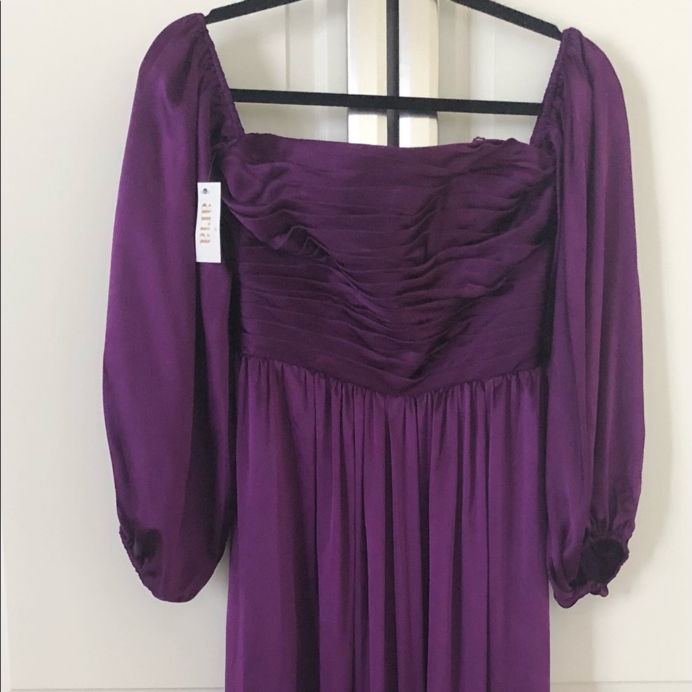 Amur, “off the shoulder”wide leg, Silk Jumpsuit